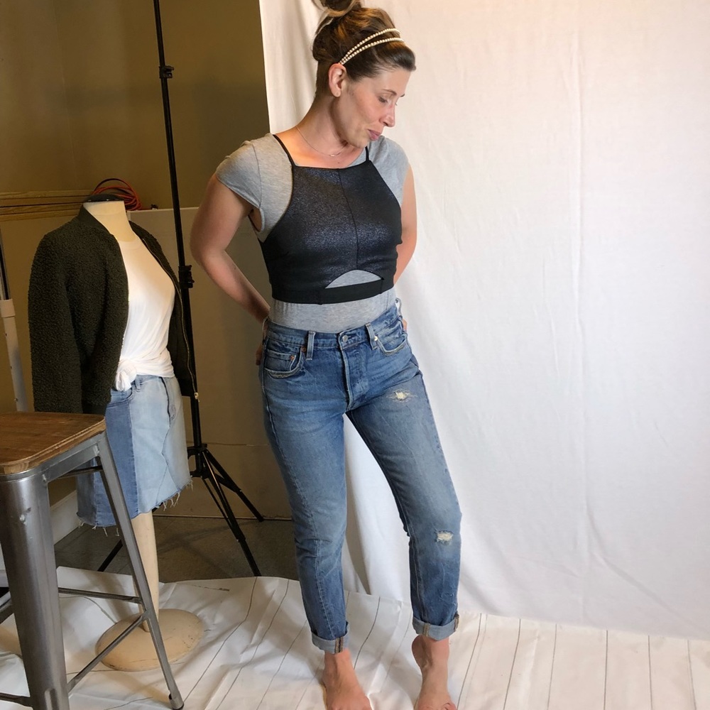 Sparkley Bralette Black Crop Top